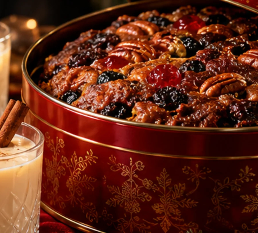 Bizcocho de Navidad en lata